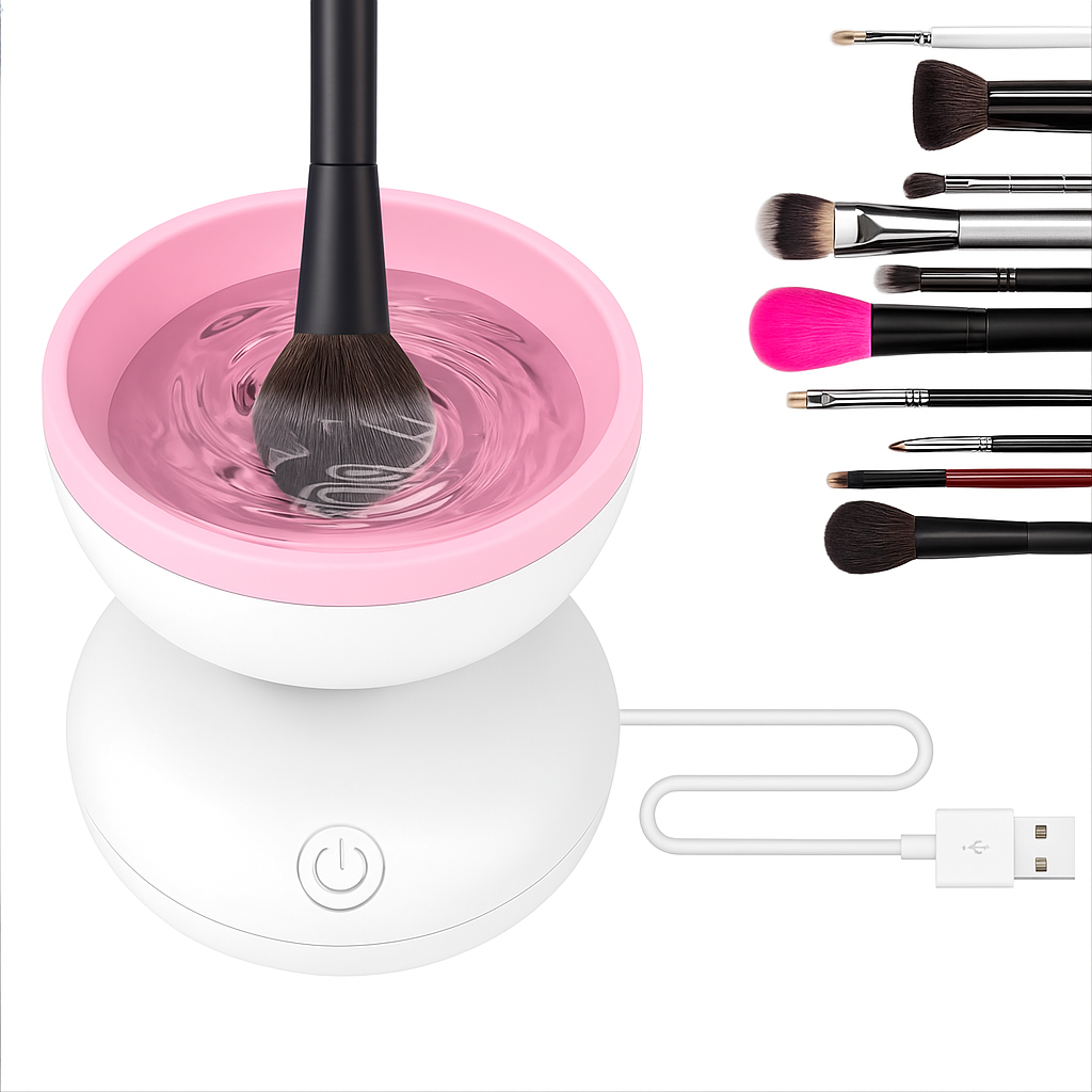 Limpiador eléctrico portátil de brochas de maquillaje USB